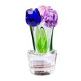 thumbnail image 1 of Figura de tulipán de cristal sintético coleccionable, adorno de flor de tulipán transparente, ramo de flores de cristal, regalo para cumpleaños, mujeres, novias y esposas., 1 of 8