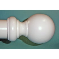 Kirsch Wood Trends 2" Wood Ball Finial, 2" Pole White Polished Finish(1 each)