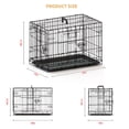 thumbnail image 6 of Dog Crate Wire Metal Dog Kennel w/Leak-Proof Pan & Divider Panel, Double Door Folding Dog Crate for Small, Medium & Large Dog Crate Indoor Cage,30'', 6 of 6