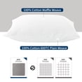 thumbnail image 2 of Fundas de almohada Zaizaihome, tejido gofrado, tamaño queen, paquete de 2, color blanco, 2 of 7