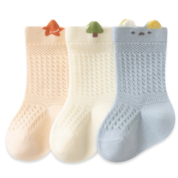 Socks Ankle Children's Cute Tube Sock Lace Mesh Breathable Mid-Calf Crew Socks Ruffled Socks Blue XS
