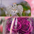 thumbnail image 3 of Cadeaux pour Elle, Figurine d'Ange en Verre avec Trois Roses, Cadeaux de Roses Réelles Préservées pour Toujours pour Femmes, Ange Gardien avec Fleur de Rose, 3 of 6