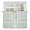 Turquoise, variant on Aqua Yellow Stripe Tier Curtains, Abstract Art Modern Vertical Striped Light Filtering Kitchen Curtains, 2Pcs Rod Pocket Half Window Treatments Panels for Sink Cafe Cabinet Basement 27.5x45 Inches