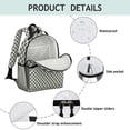 thumbnail image 4 of Navy and Beige Checkerboard Pattern Backpack for School,Cute School Bag,Schoolbag with Adjustable Shoulder Straps & Padded Back,15.25"x11.5"x5.25", 4 of 5