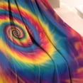 thumbnail image 3 of Colorful Rainbow Tie Dye Spiral Pattern Blanket,Comfortable Soft Flannel Throw Blanket,All Season,Warm Lightweight Blankets for Sofa Bed Couch Living Room Chair,30"x40", 3 of 4