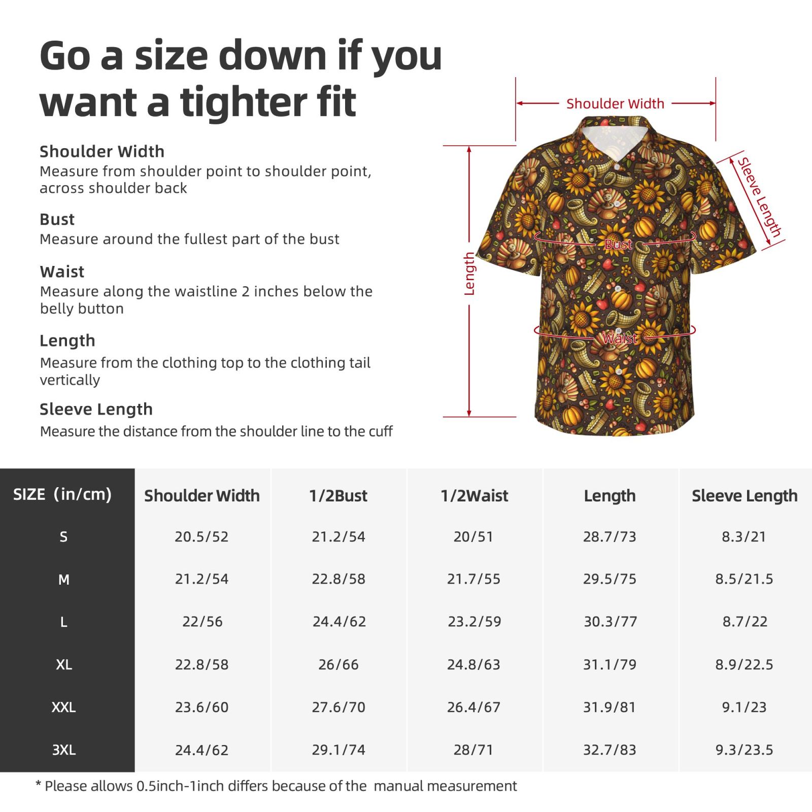 Logiee Chrysanthemum turkey Print Mens Hawaiian Shirts,Loose-Fit Short Sleeve Button Down Tropical Aloha Beach Shirt,Summer Vacation Wedding Tops,Medium