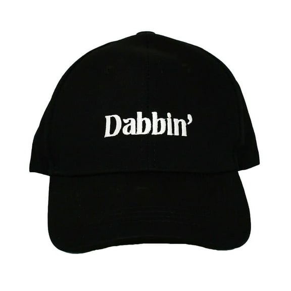 Dabbin' Black Embroidered Baseball Cap