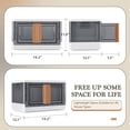 thumbnail image 2 of Homall Collapsible Storage Bins with Lids, 19 gal Folding Storage Box, Stackable Plastic Closet Organizer, Double Doors File Cabinet Trunk Organizer Toy Storage Box, 4 Pack, 2 of 7