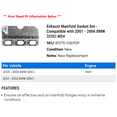 thumbnail image 2 of Exhaust Manifold Gasket Set - Compatible with 2001 - 2006 BMW 325Ci M54 2002 2003 2004 2005, 2 of 2