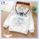 thumbnail image 1 of Cinnamoroll Lapel T-Shirt for Girls Melody Sanrioed Anime Korean Style Kids Naval Style Spring Sweatshirts Cute Pullovers Tops, 1 of 5