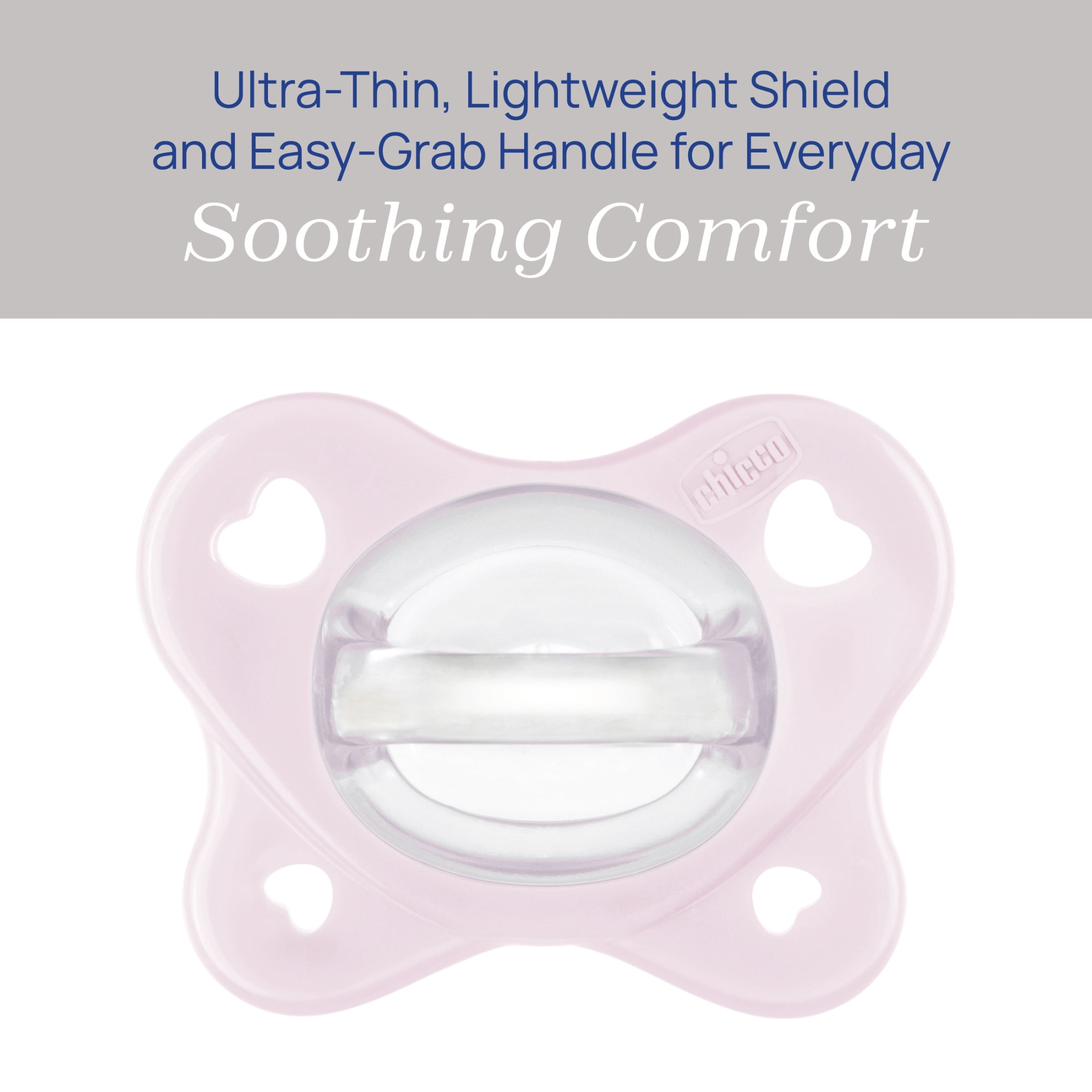 Chicco PhysioForma Dual Soft Pacifier Pearl/Ballet Slipper 2-6m 2pk, New