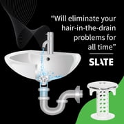 SinkShroom Chrome Edition Revolutionary Bathroom Sink Drain Protector Hair Catcher, Strainer, Snare