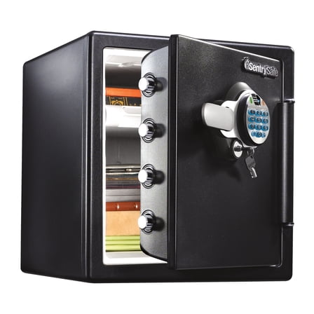 SentrySafe SFW123BTC Fire-Resistant and Water-Resistant Safe with Fingerprint Biometric Lock, 1.23 Cu. ft.