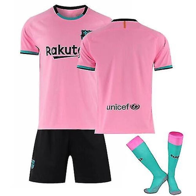 Nuevo 21/22 Home Kits de fútbol para niños Camiseta con tiras azules Camiseta de fútbol Traje de entrenamiento-Sin señal (ROSA)-S BmatwkZeng Bmatwe Jersey