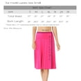 thumbnail image 2 of Zenana Women & Plus Fold Over Banded Waist A-Line Flared Knee Length Midi Skirt, 2 of 5