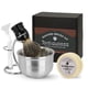 thumbnail image 1 of Kit de brochas de afeitar para hombre, juego de brochas de afeitar 4 en 1 que incluye brocha de afeitar de pelo de tejón, cuenco de afeitar de acero inoxidable, soporte de afeitar y jabón, 1 of 6