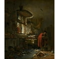 thumbnail image 2 of Thomas Wijck 12x14 Black Ornate Wood Framed Double Matted Museum Art Print Titled: The Alchemist, 2 of 5