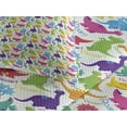 thumbnail image 3 of Ambesonne Colorful Quilted Coverlet 3 Pcs, Wild Dinosaur Cartoon, Queen Size, Multicolor, 3 of 4