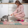 thumbnail image 3 of Pioneer Flower Floral Print Pattern Kitchen Rugs Sets Of 2,Anti Fatigue Kitchen Mat Rugs Non Slip Washable,Decorative Kitchen Floor Mats for Kitchen,Sink,Laundry,17"x30"+17"x47", 3 of 7