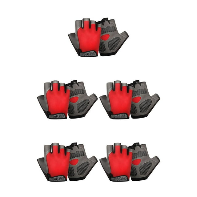 bedienty 1 Paire Gants de Cyclisme Antidérapants Respirants Antichoc Rouges m 5Ensemble