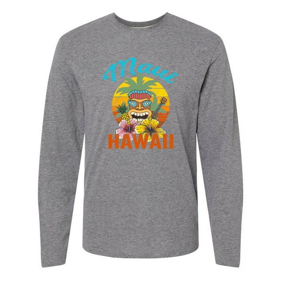 Inktastic Maui Hawaii Vacation Tiki Long Sleeve T-Shirt