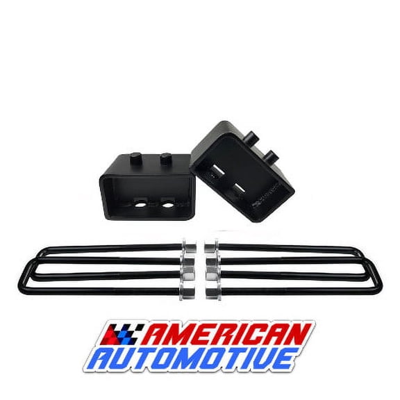 Ford F150 Lift Kit 3" Rear Lift Steel Blocks   Extra Long 11 1/4" U Bolts