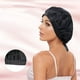 thumbnail image 3 of Gorro de dormir, seda, negro, 3 of 5