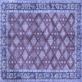thumbnail image 1 of Ahgly Company Machine Washable Indoor Square Persian Blue Traditional Area Rugs, 7' Square, 1 of 4