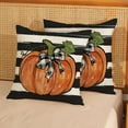 thumbnail image 3 of Fall Pillow Covers 18x18 Set of 2 Pumpkin Maple Leaves and Stripes Fall Decor Pillowcase Linen Autumn Thanksgiving Decorative Outdoor Throw Pillow Covers Farmhouse Cushion Case for Couch Home, 3 of 6
