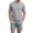 Gray, variant on Mens 2-Piece Textured Knit Short Sleeve T-Shirt and Drawstring Shorts Lounge Set in Gray,Size S