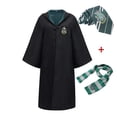 thumbnail image 4 of Capa para niños adultos, disfraz de Halloween, conjunto de sombrero, corbata y bufanda de la Escuela de Magia y Hechicería, 4 of 5