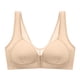thumbnail image 1 of Gibobby Brasier Deportivo Para Mujer Sujetador deportivo transpirable con botones deompleta para mujer sin sujetador de anillo de(Beige,40), 1 of 3