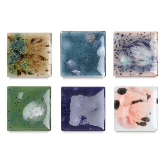 Mayco Lead-Free Jungle Gems Crystal Glazes - Class Pack 1 - Pint, Set of 6