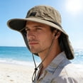 thumbnail image 3 of Anckoeil Wide Brim Fisherman Sun Hat with Neck Flap, Breathable Adjustable Windproof Outdoor Hat for Men Women, Foldable Travel Summer Cap, 3 of 5