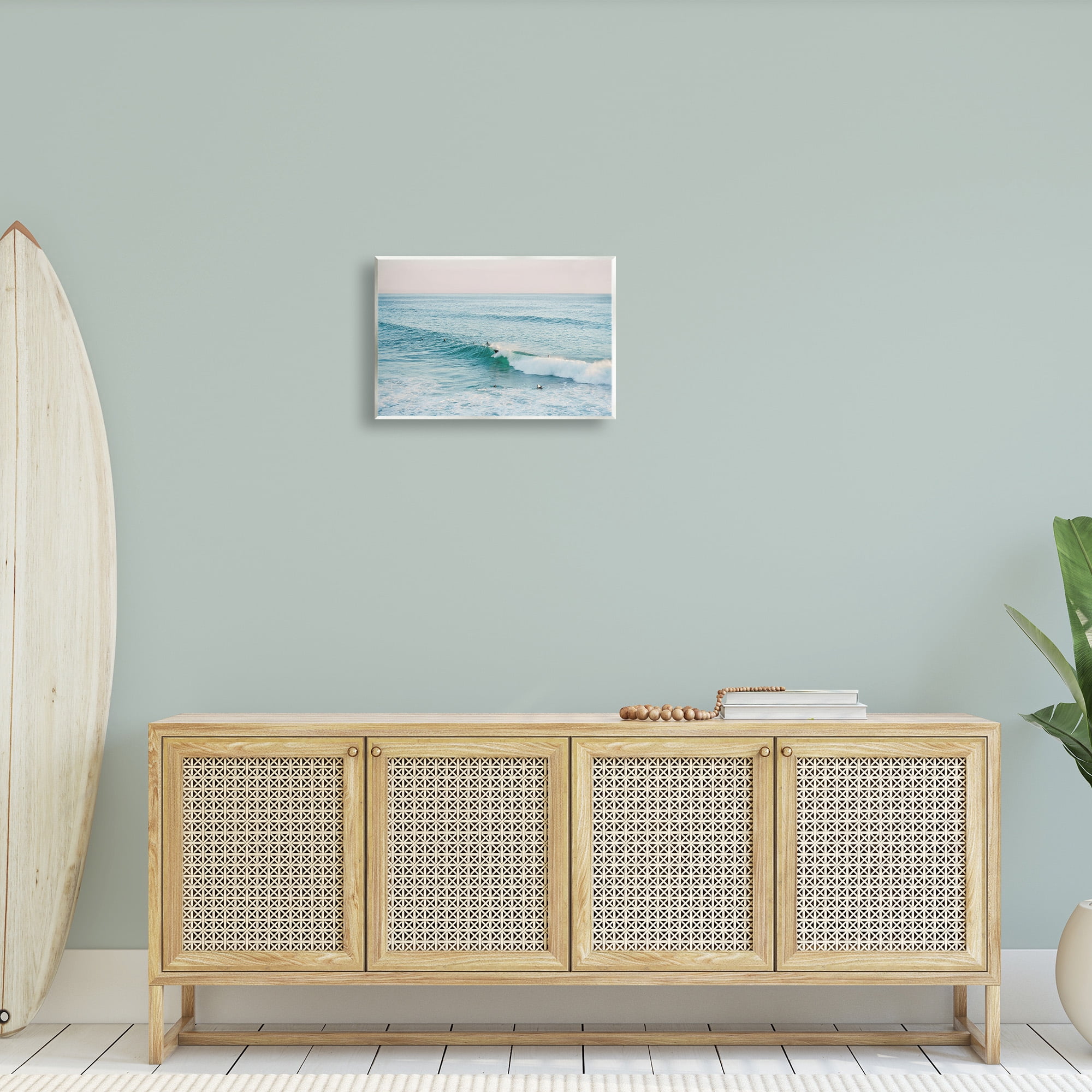 Stupell Industries Surfers Riding Waves Landscape Photography Unframed Art Print Wall Art, 19 x 13