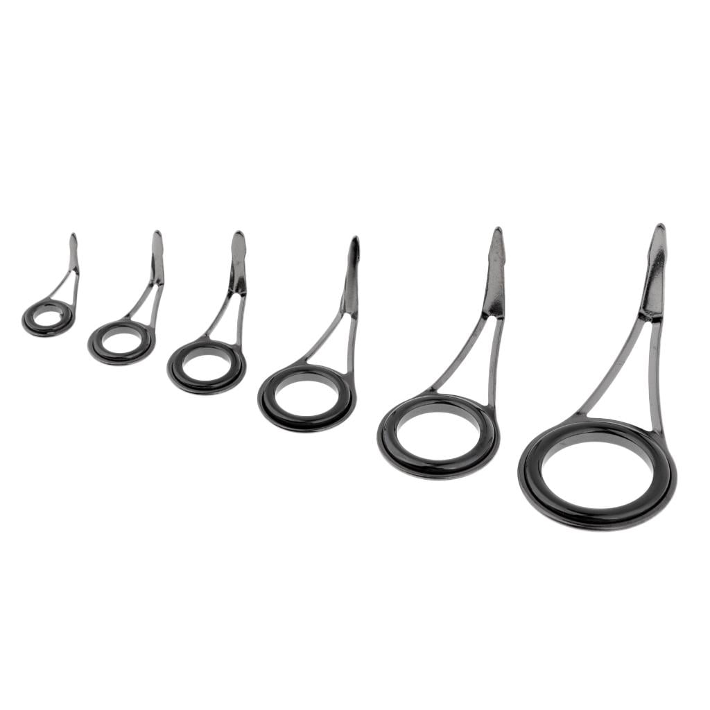 6 Pieces Mixed Size Fishing Rod Guides Single Leg Casting Rod Guides