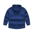 thumbnail image 1 of MEZZALL Chemise à Carreaux Rayée à Manches Longues pour Garçons Enfants Col Montant Veste Confort, 8-9 Ans, 1 of 9