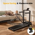 thumbnail image 3 of Walking Pad with 13% Incline & Handle, Foldable Treadmill for Home, Under Desk Treadmill with APP Control, LED Display and 300 lbs Capacity, 3 of 7