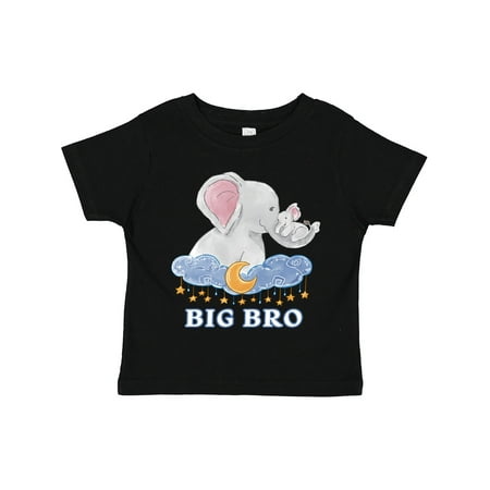 

Inktastic Big Bro Cute Elephants with Moon and Stars Gift Toddler Boy Girl T-Shirt