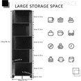 Aquzee Large 5-Tier Corner Bookshelf - Modern Tall Corner Shelf Storage Display Rack With Sturdy Metal Frame - Perfect For Living Room, Home Office, Books And Decor Display