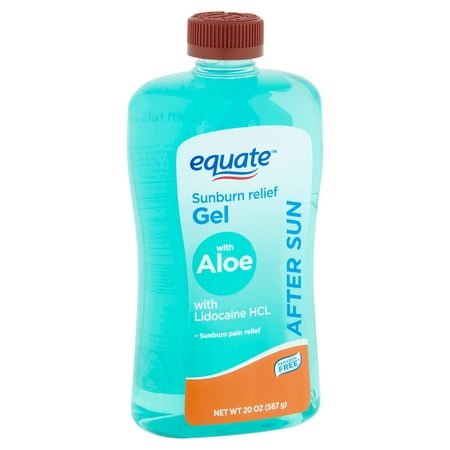 (3 pack) Equate After Sun Sunburn Relief Gel with Aloe, 20 (The Best Sunburn Relief)