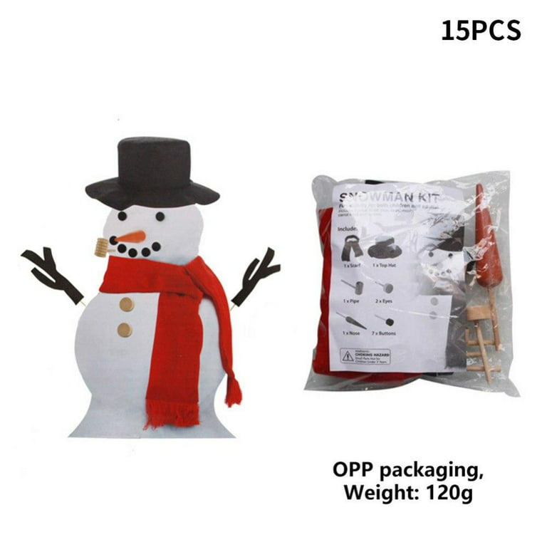Darmeng 2 Pack DIY Felt Christmas Snowman Games Kit Detachable