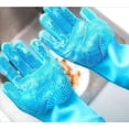 thumbnail image 3 of 1 par de guantes de silicona para lavar platos sin BPA para cocina, guantes de silicona para fregar, cerdas suaves, limpieza para mascotas, lavado, reutilizables, antideslizantes y resistentes al, 3 of 8