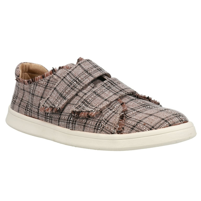 LifeStride Womens Nonstop Plaid Slip On Sneakers Casual Shoes