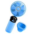 thumbnail image 1 of Handheld Mini Fans, Foldable Portable Fans, USB Rechargeable Fans are A Must-Have for Summer,Blue, 1 of 5