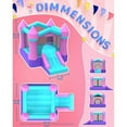 thumbnail image 2 of Inflatable Bounce House for Kids, Princess Bounce Castle, Little Girls Bouncy Jumper with Blower, Indoor/Outdoor Pink Bouncer House with Double Sewn Beams, 2 of 7