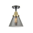 thumbnail image 4 of Innovations Lighting  Caden Cone - 1 Light 8" Flush Mount Black Antique Brass/Plated Smoke, 4 of 5