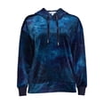 thumbnail image 2 of Time and Tru Women's Tie Dye Velour Hoodie, Sizes XS-3XL, 2 of 5