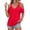 Hot Pink #17, variant on Cold Shoulder Tops Women Ruffle Short Sleeve Solid Shirts 2026 Summer V Neck Casual Plus Size Tees Lightweight Flutter Basic Low Back T Shirts Purple M