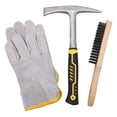 thumbnail image 1 of Kit de soldadura profesional: martillo cincelador de 30 cm, guantes de cuero de 25 cm., 1 of 5